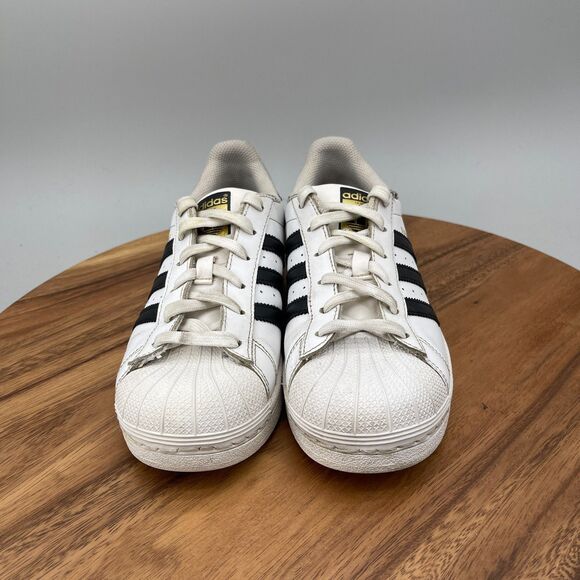 adidas Superstar Shoes Mens US 5.5 White Black Striped Leather Casual Sneakers main image 5